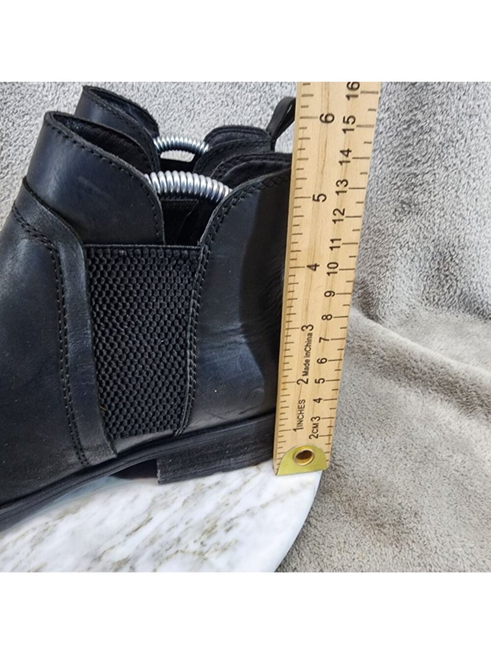 Born Shoes Womens Size 7.5 M Brenta Black Leather Ankle Chelsea Boots *Read* - Picture 2 of 14